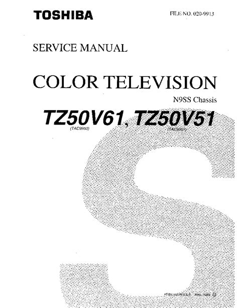 Toshiba color tv tz50v51 tz50v61 download del manuale di servizio. - 1999 2002 download del manuale di riparazione del servizio sportivo mitsubishi pajero.