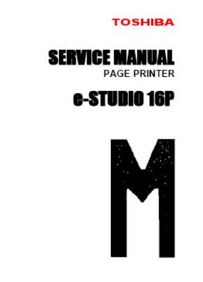 Toshiba e studio 16p page printer service repair manual. - Pga pgm qualifying test study guide.