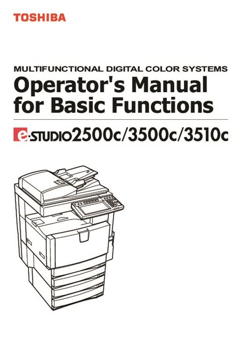 Toshiba e studio 2500c 3500c 3510c service manual service handbook parts list catalog. - Simple procedure manual template for word.