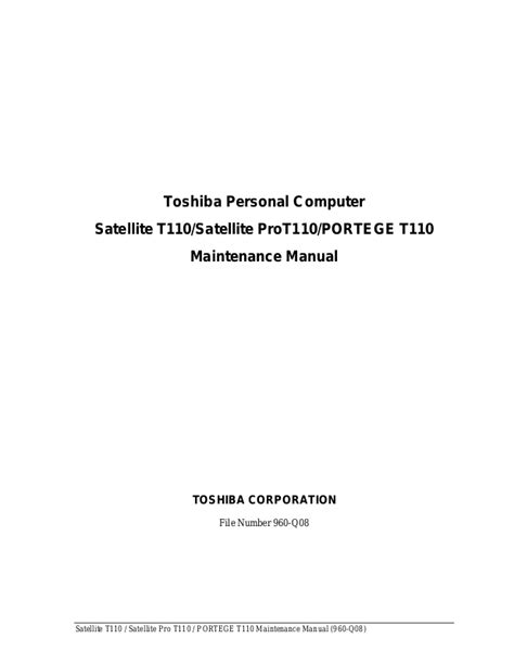 Toshiba portege t110 satellite t110 satellite pro t110 service manual repair guide. - Ohio mieter mietrecht 2008 2009 ed baldwins ohio handbuchreihe.