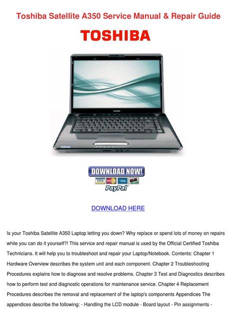Toshiba satellite a350 service manual repair guide. - 92 95 honda civic repair manual free download.