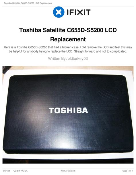 Toshiba satellite c655d s5130 service manual. - Let all things now living chords.
