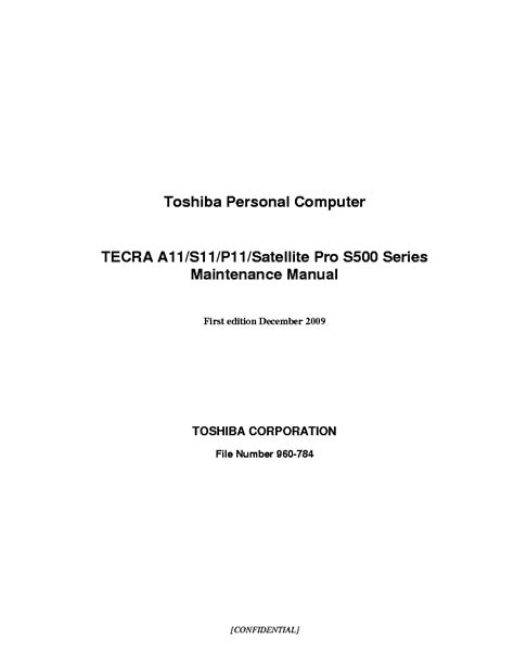 Toshiba satellite pro s500 tecra a11 s11 p11 service handbuch reparaturanleitung. - Protection des droits de l'homme dans les états plurilingues.