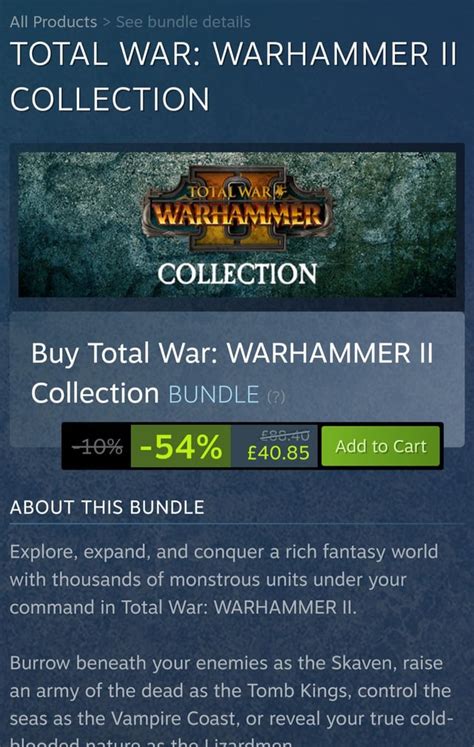 Total war warhammer 2 bundle.  Close to perfect, very collectible.  More ...