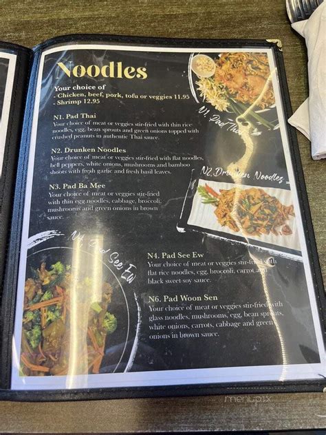 This restaurant offers Thai dishes. Don't forget