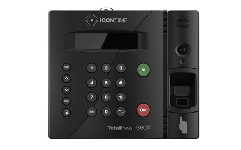 This uAttend time clock system features voice control for hands-free punching and advanced facial recognition for quick and secure authentication. Touch-free voice control time clock with facial recognition for up to 1000 employees. Features modern design with bright and colorful display. Dimensions: 5"H x 7.44"W x 1.3"D.. 
