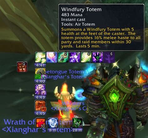 Totem twisting weakaura.  There is an addon called Totem timer which is pretty...