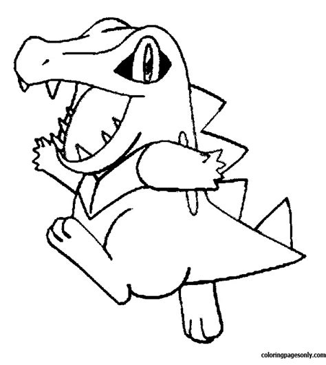 Totodile Coloring Page