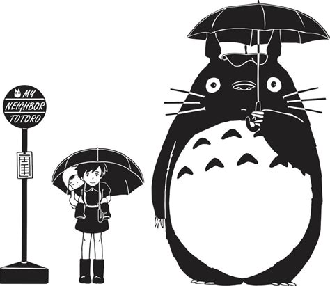 Totoro Umbrella Silhouette