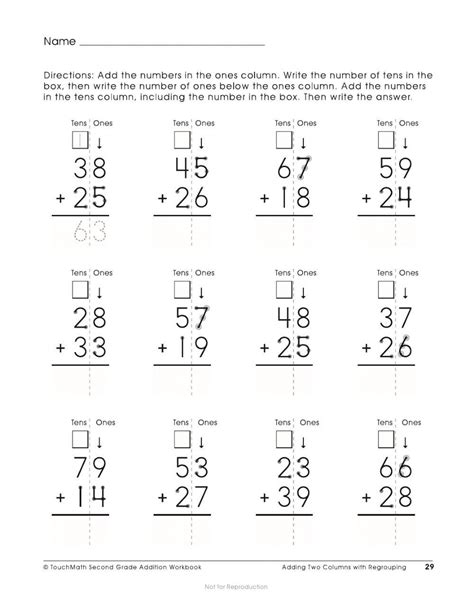 Touch Math Addition with regrouping online exercise for Live Worksheets