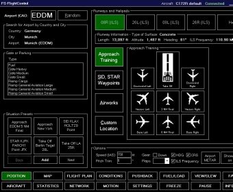 Touch Optimized Instructor Station FS-FlightControl Instructor Station. 