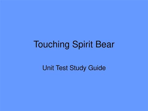 Touching spirit bear unit test study guide. - Saint laurent o'toole, archevêque de dublin..