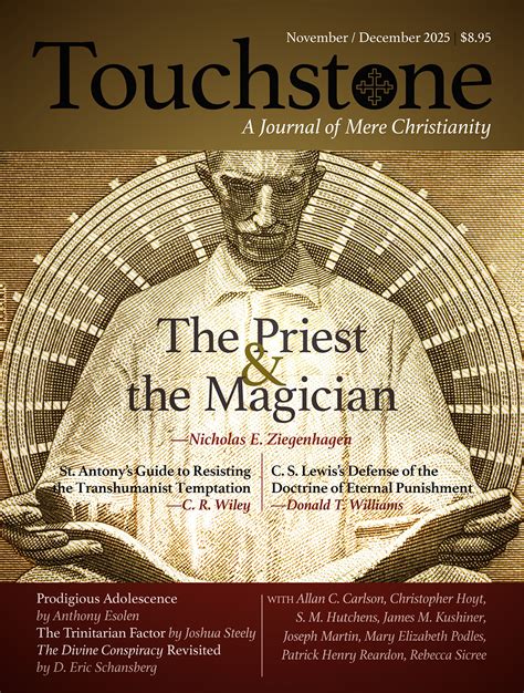 Touchstone calendar.  Touchstone is a Christian journal, conservative in ...