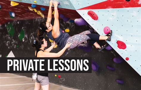 Touchstone climbing freeze.  Private lessons are one hour long, instructio...