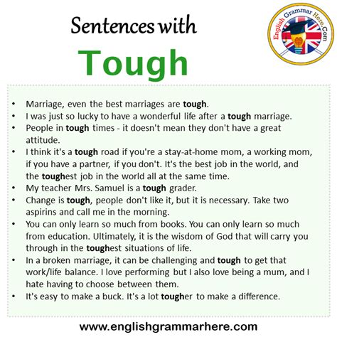 Tough And In A Sentence Short Example Sentence For Tough And