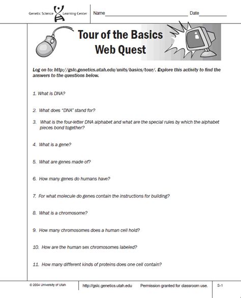 Tour Of Basics The Webquest Answers
