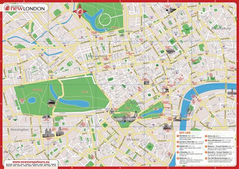 Tourist Map Of London Attractions Printable
