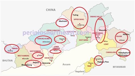 Tourist Map of Arunachal Pradesh - Holidify