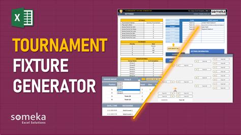 Tournament fixture generator excel.  Made for Microsoft Excel, Mac Numbers, OpenO...