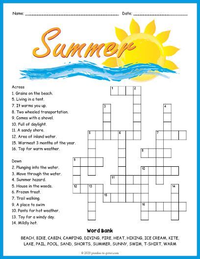 Tours summers - 1 answer Crossword Clues