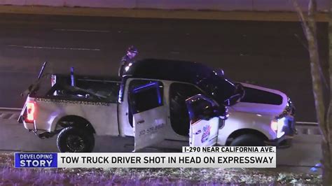 Tow truck driver shot multiple times on Eisenhower