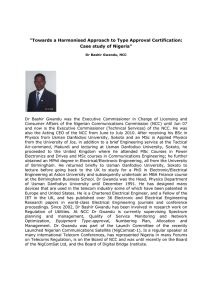 Towards a Harmonised Approach to Type Approval ... - ITU