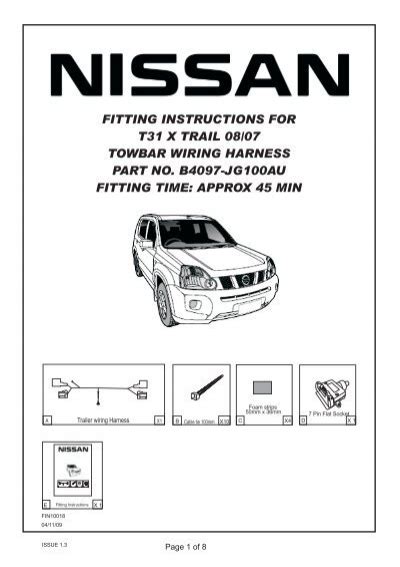 Towbar,loom wiring 2007 T30: Nissan X-Trail Forum