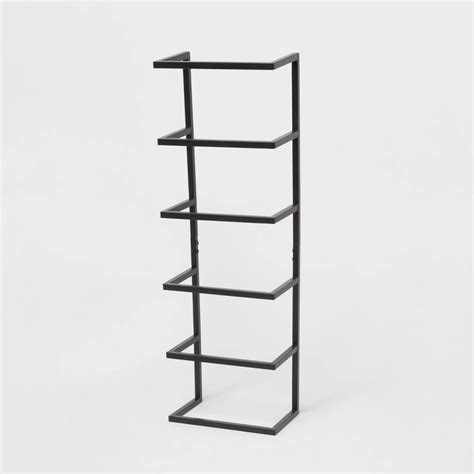 Towel Wall Storage Cabinet Black Metal