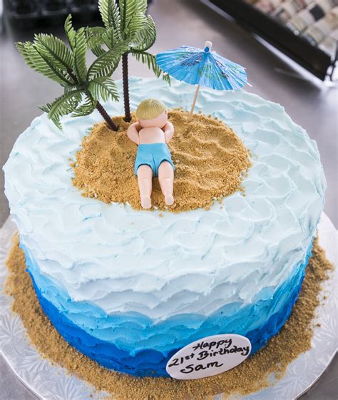 Towels Beach Theme Cake