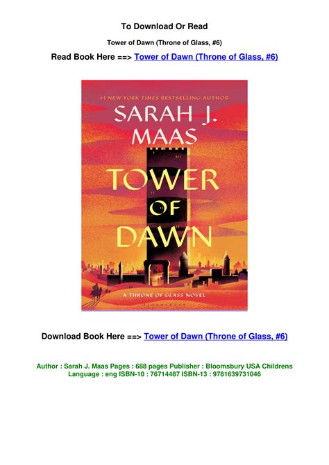 Tower of Dawn (Throne of Glass) PDF – Free Download