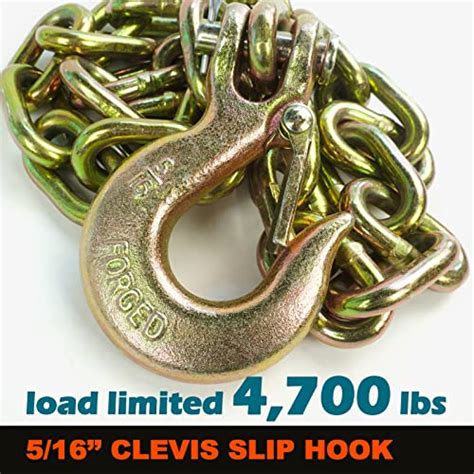 Towmavin Safety Chain 5/16" x 35 Inch Clevis Snap Hook Grade …