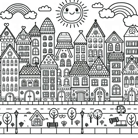 Town Coloring Pages