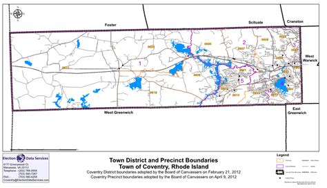 Town Of Coventry RI Demographic Data and Boundary Map