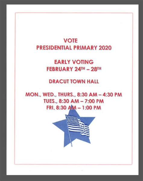 Town of Dracut - *** EARLY VOTING INFORMATION FROM THE.