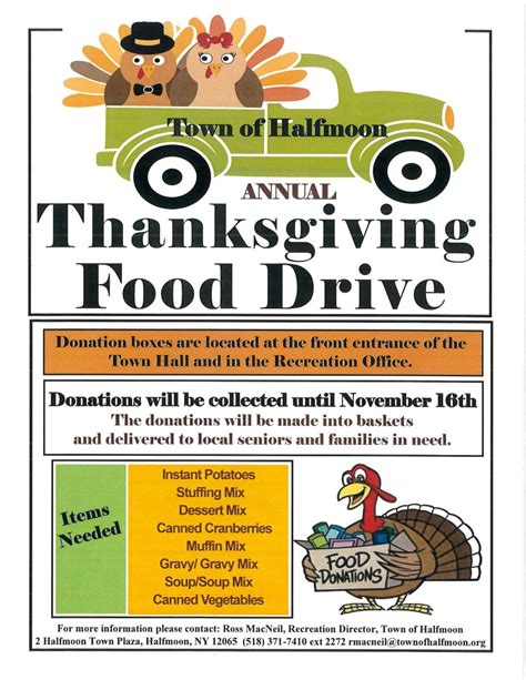 Town of Halfmoon launches Thanksgiving food drive
