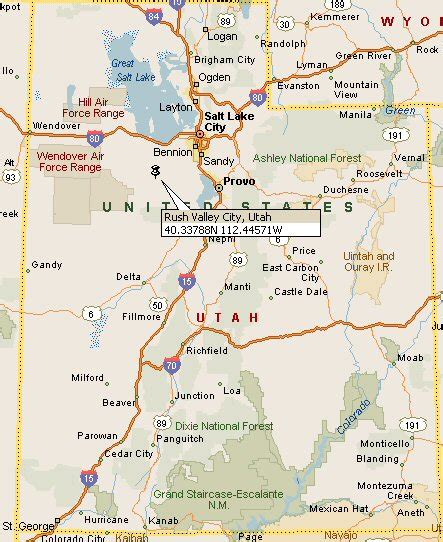 Town of Rush Valley Map - Utah, United States - Mapcarta