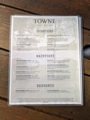 Towne tavern and treehouse menu. Everything from Birthdays to Business Meetings to Bereavements. We will Happily tailor your next Affair to your specifications. We feature flexible room configurations in addition to the Town Hall Space. So drop us a line and let's get started planning your next Shindig!!! (617) 719-3700‬. 