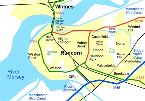 Towns, Wards and Cities Near Runcorn (Cheshire) and suburbs