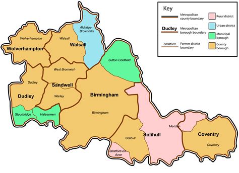 Towns in West Midlands, England Town Information, UK