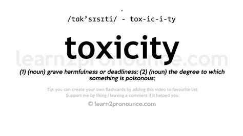 Toxicity 2126 pronunciations of Toxicity in English