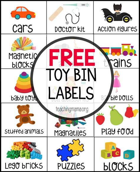 Toy Bin Labels Create Toy Labels with Photos and Print at Home Toy