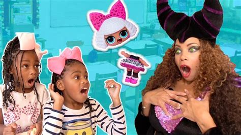 Toy School! Bad Teacher Maleficent w/ FAKE LOL Surprise Dolls …