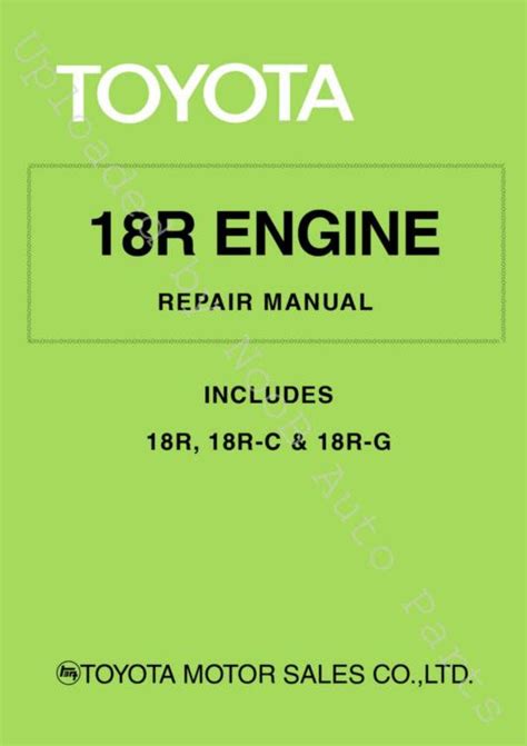 Toyota 18r 18r c 18r g engine workshop manual. - Hercules engines engine service manual he s jx4 c5.