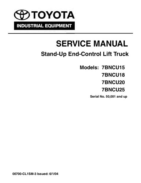 Toyota 7bncu15 7bncu18 7bncu20 7bncu25 forklift service repair workshop manual sn 50001 and up. - Battery operated westminster chime clock manual.