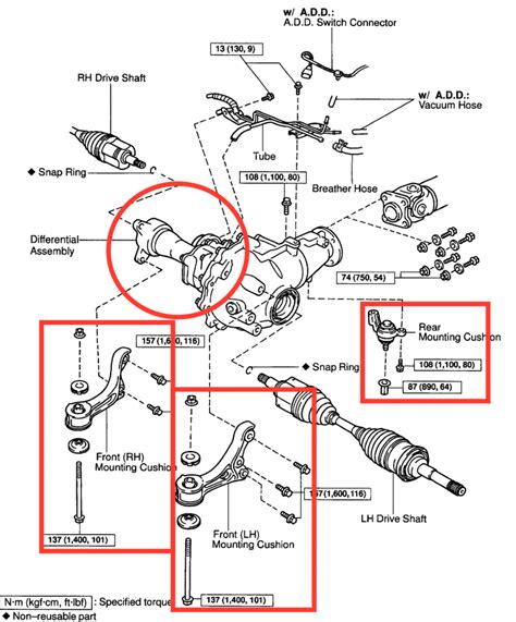 Toyota Front Differential Diagram