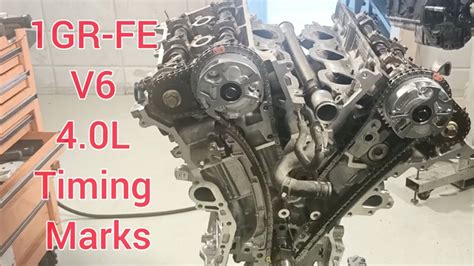 Toyota Land Cruiser engine timing chain Marks model 2011 1GR V6