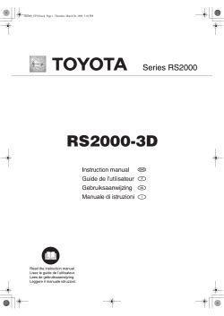 Toyota RS2000-3D Manuals ManualsLib