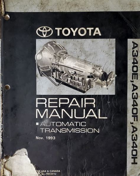Toyota a 340e a340f repair manual automatic transmission. - Shimano nexus gear shifter user manual.
