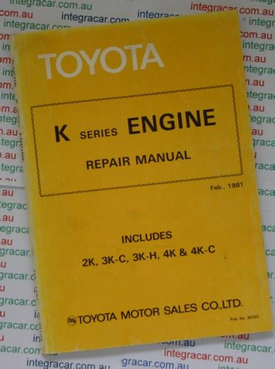 Toyota a series engine repair manual. - Repair manual for 2002 chevy tahoe.