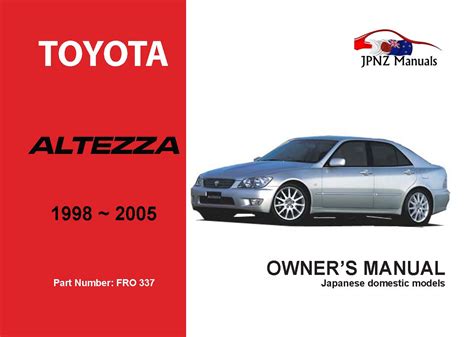 Toyota altezza 1999 owners manual for automatic transmission. - Getting your sh t together the ultimate business manual for.